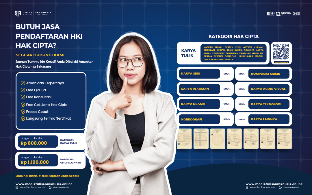 Ilustrasi Jasa Pendaftaran HKI Media Tulisan Manusia